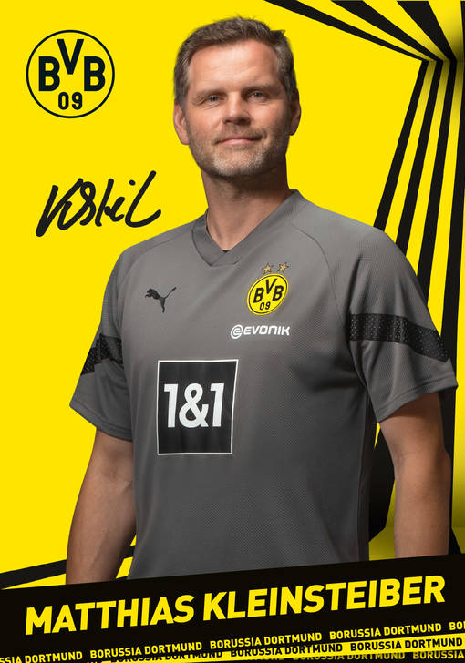 Autogrammkarte von Matthias Kleinsteiber Torwarttrainer von Borussia Dortmund zur Saison 2022/2023